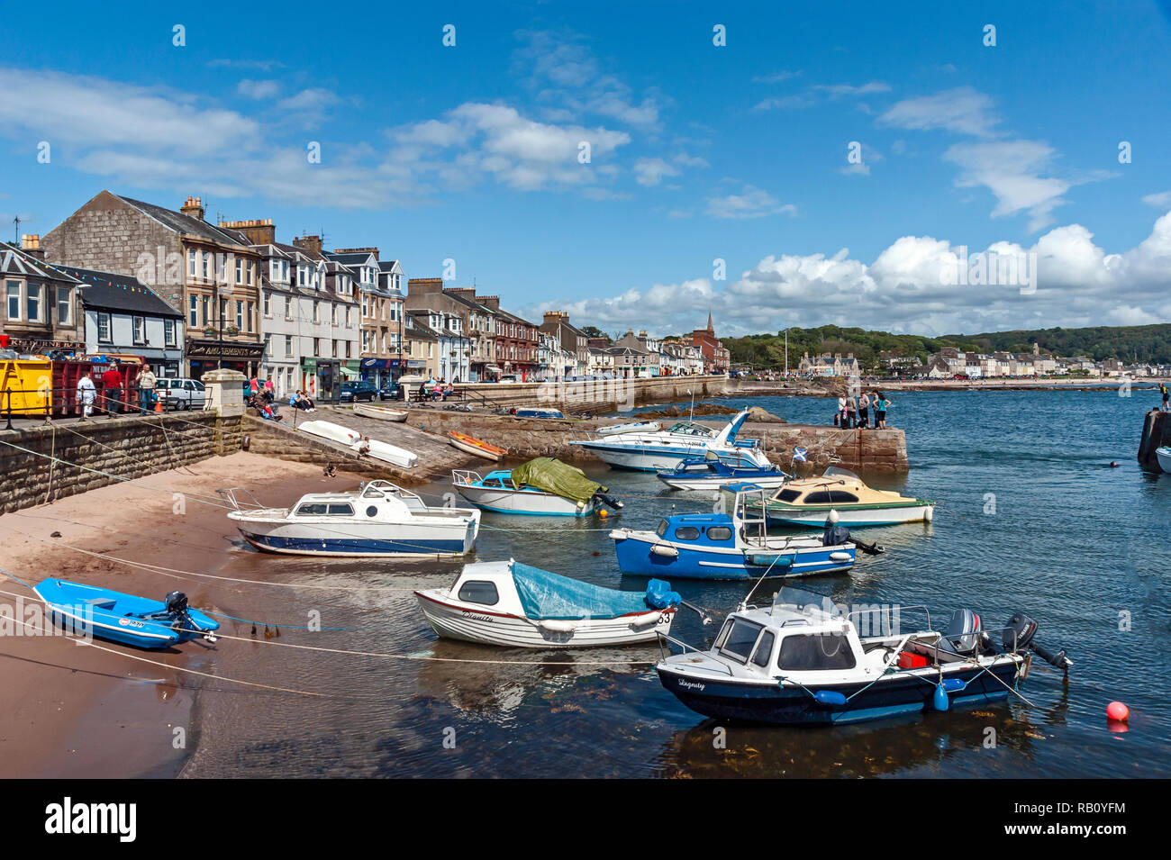 Millport harbour and seafront on the island of Great Cumbrae in