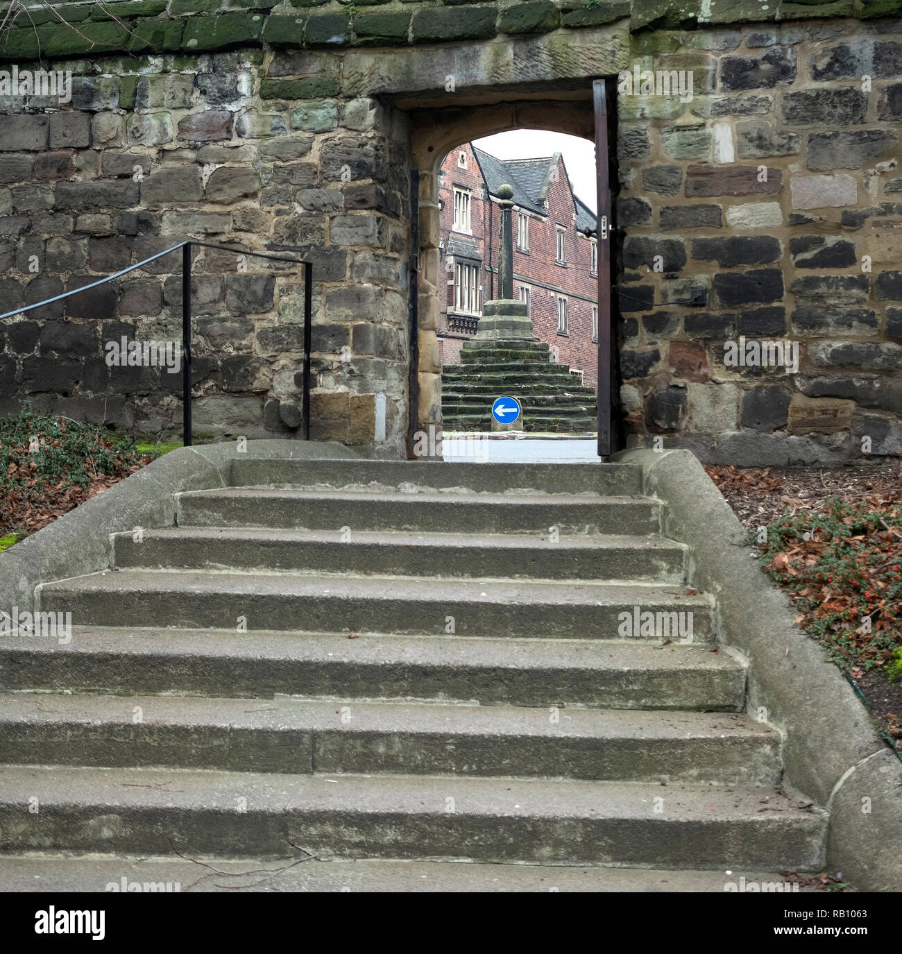 Scene in Repton town center, Derbyshire, UK Stock Photo Alamy
