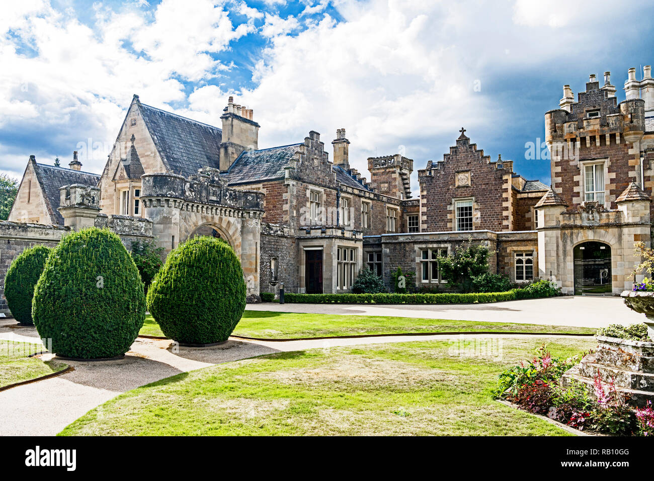 Abbotsford (Scotland), House of Sir Walter Scott at the Scottish border near the river Tweed; Abbotsford, der Wohnsitz von Sir Walter Scott Stock Photo