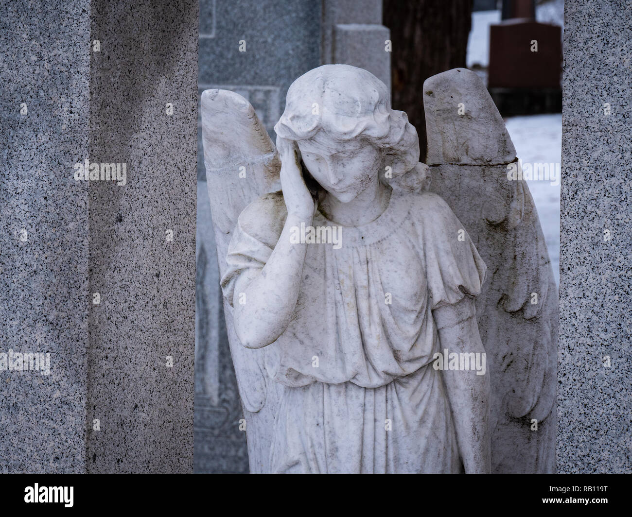 The pensive angel. Stock Photo