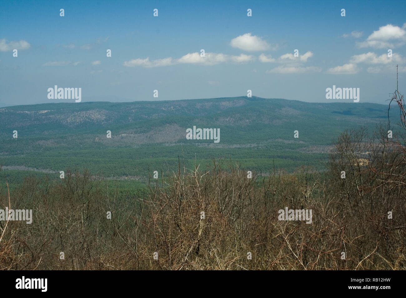 Ouachita Mountains in Oklahoma, Seen From the Talimena Drive Stock