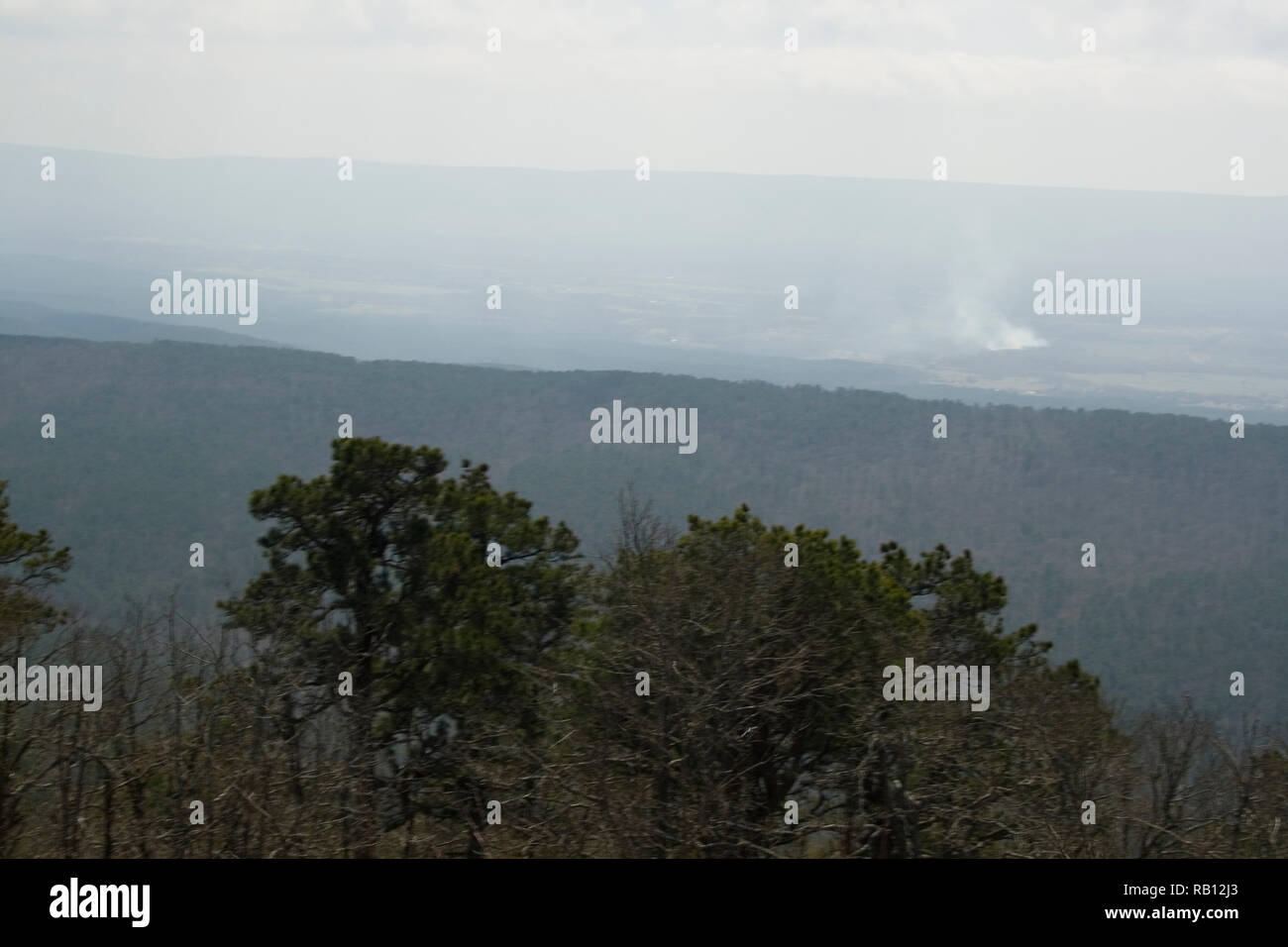 Ouachita Mountains in Oklahoma, Seen From the Talimena Drive Stock