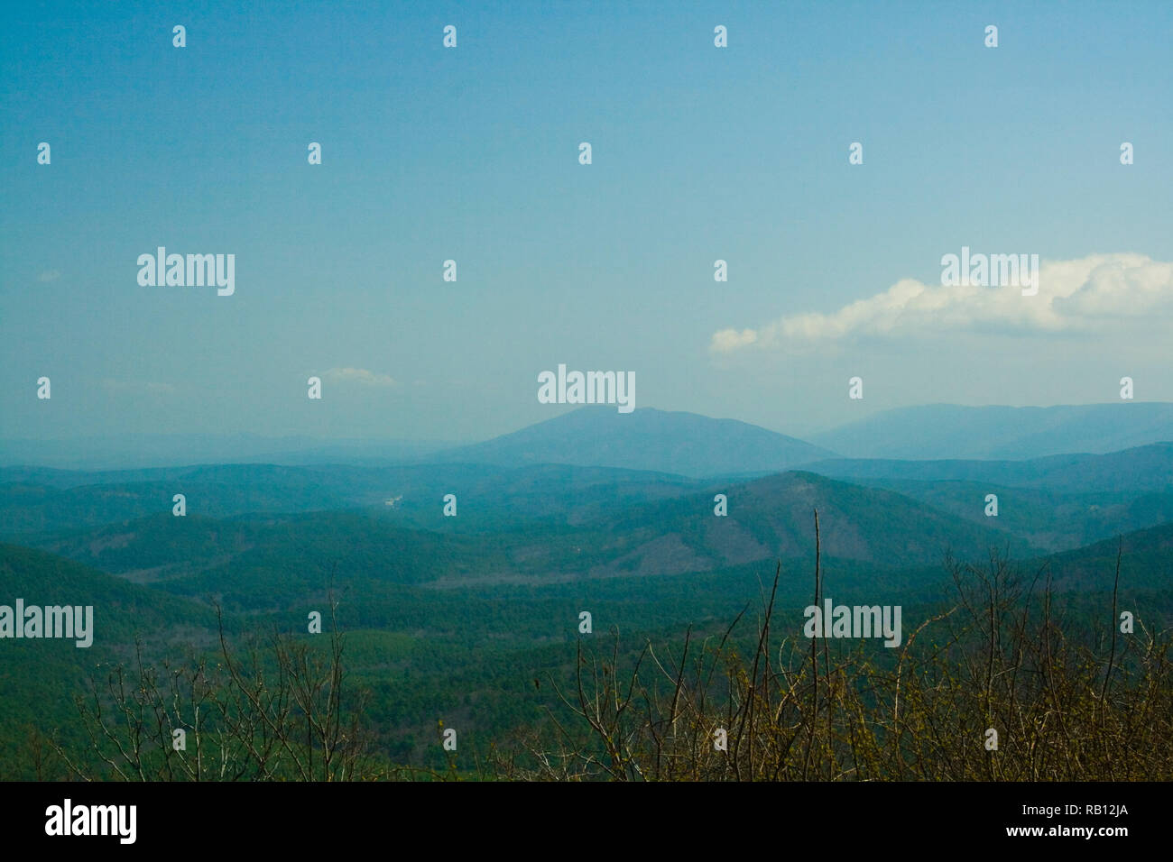 Ouachita Mountains in Oklahoma, Seen From the Talimena Drive Stock