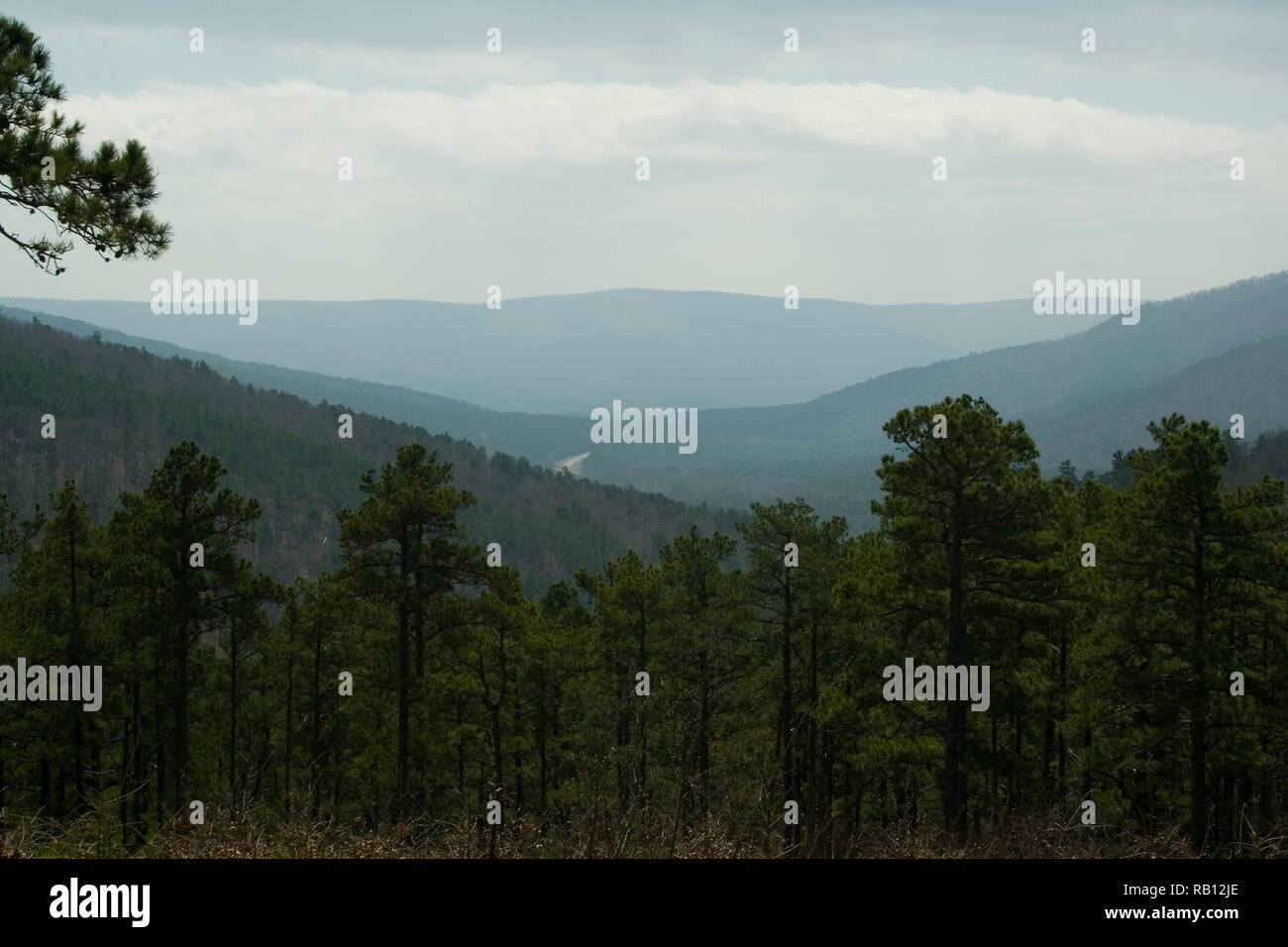 Ouachita Mountains in Oklahoma, Seen From the Talimena Drive Stock