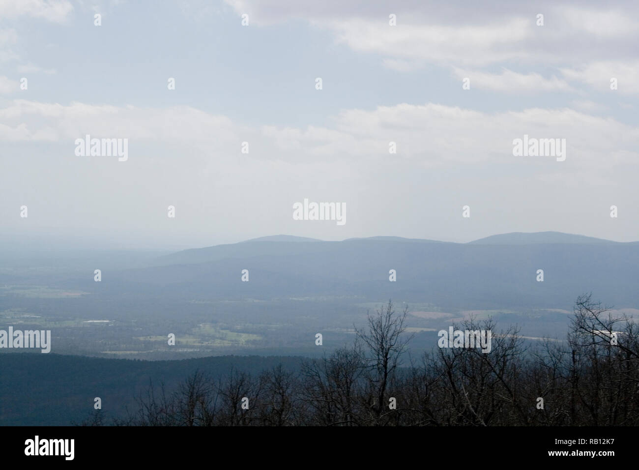 Ouachita Mountains in Oklahoma, Seen From the Talimena Drive Stock
