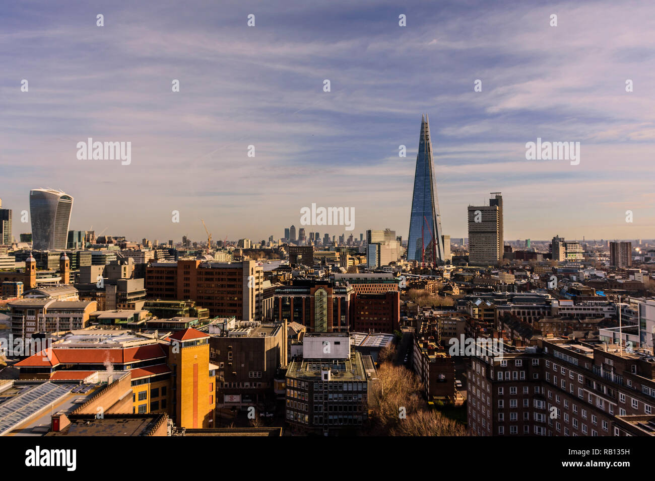 The Shard and London Skyline Stock Photo