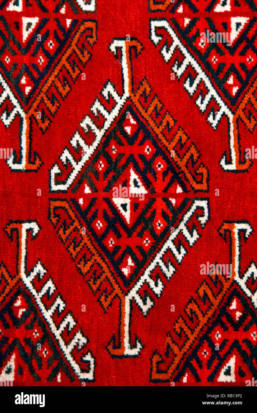 The details of Anatolian carpet design Stock Photo