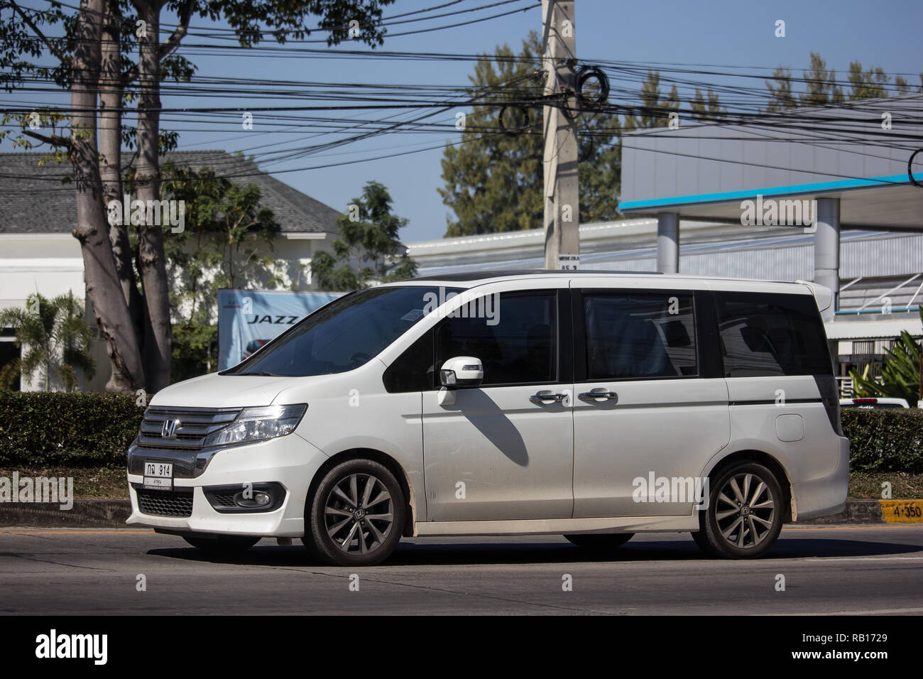 Chiangmai Thailand December 27 18 Private Honda Van Honda Stepwgn Spada On Road No 1001 8 Km From Chiangmai City Stock Photo Alamy