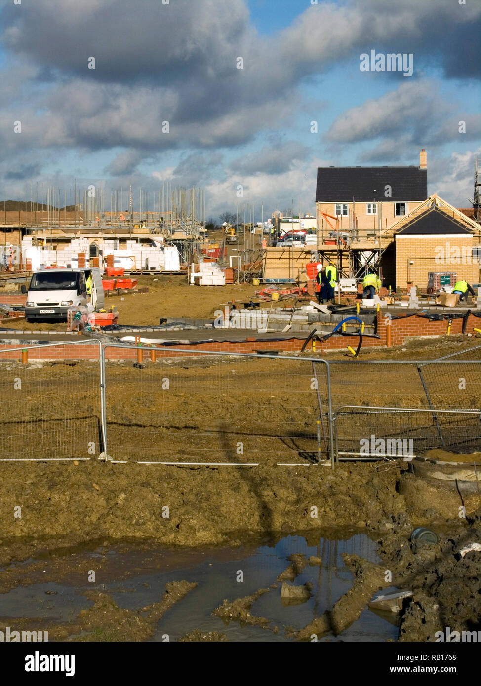 Housing on Greenfield site off Norse Road, Bedford Stock Photo Alamy