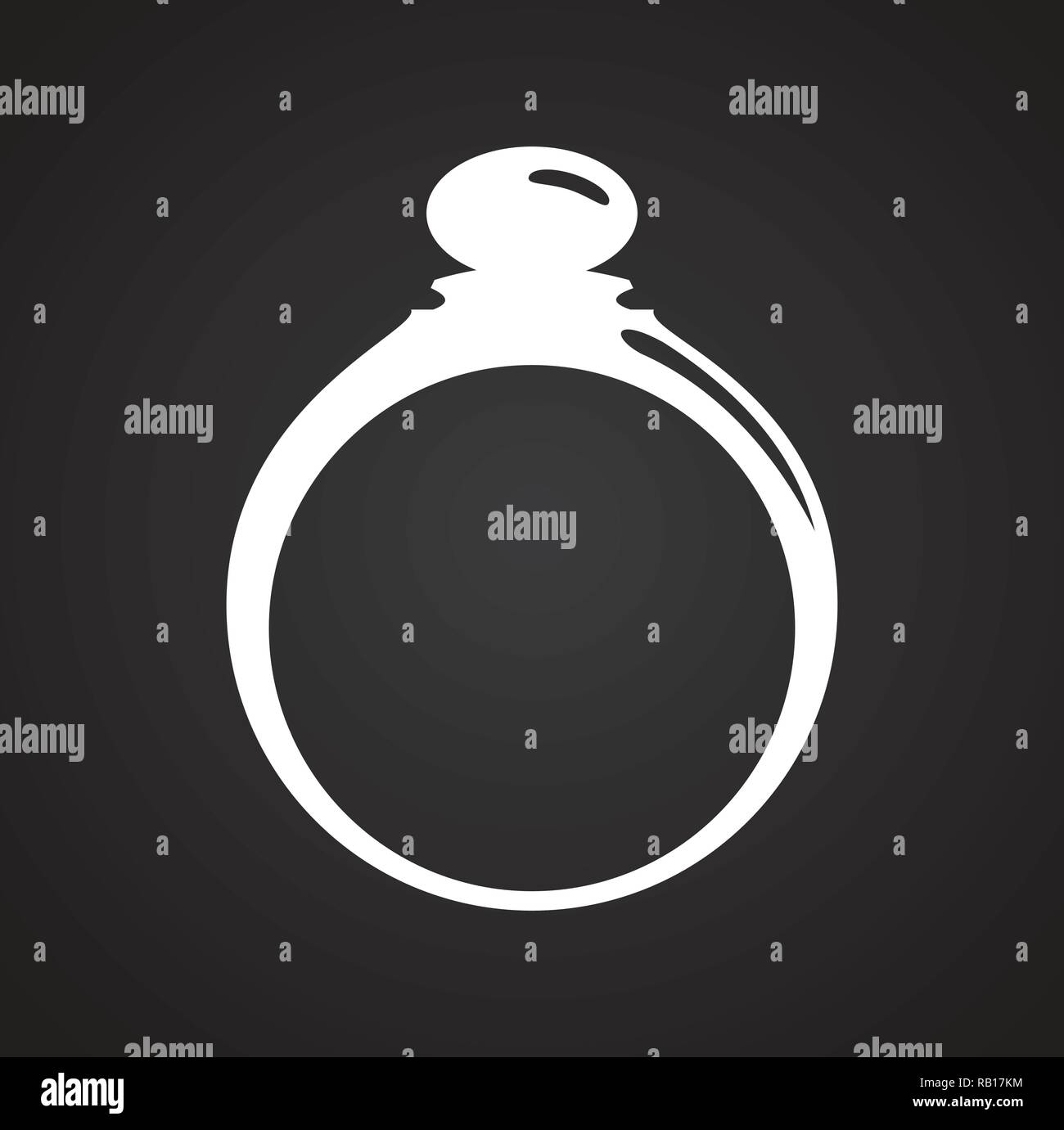 Ring icon on black background for graphic and web design, Modern simple ...