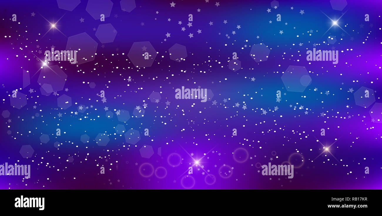 Purple Neon Galaxy Background