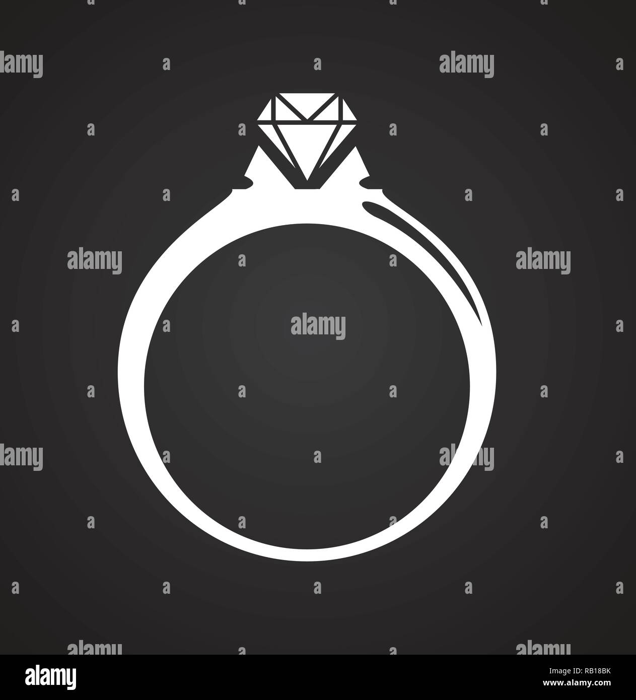 Ring icon on black background for graphic and web design, Modern simple ...