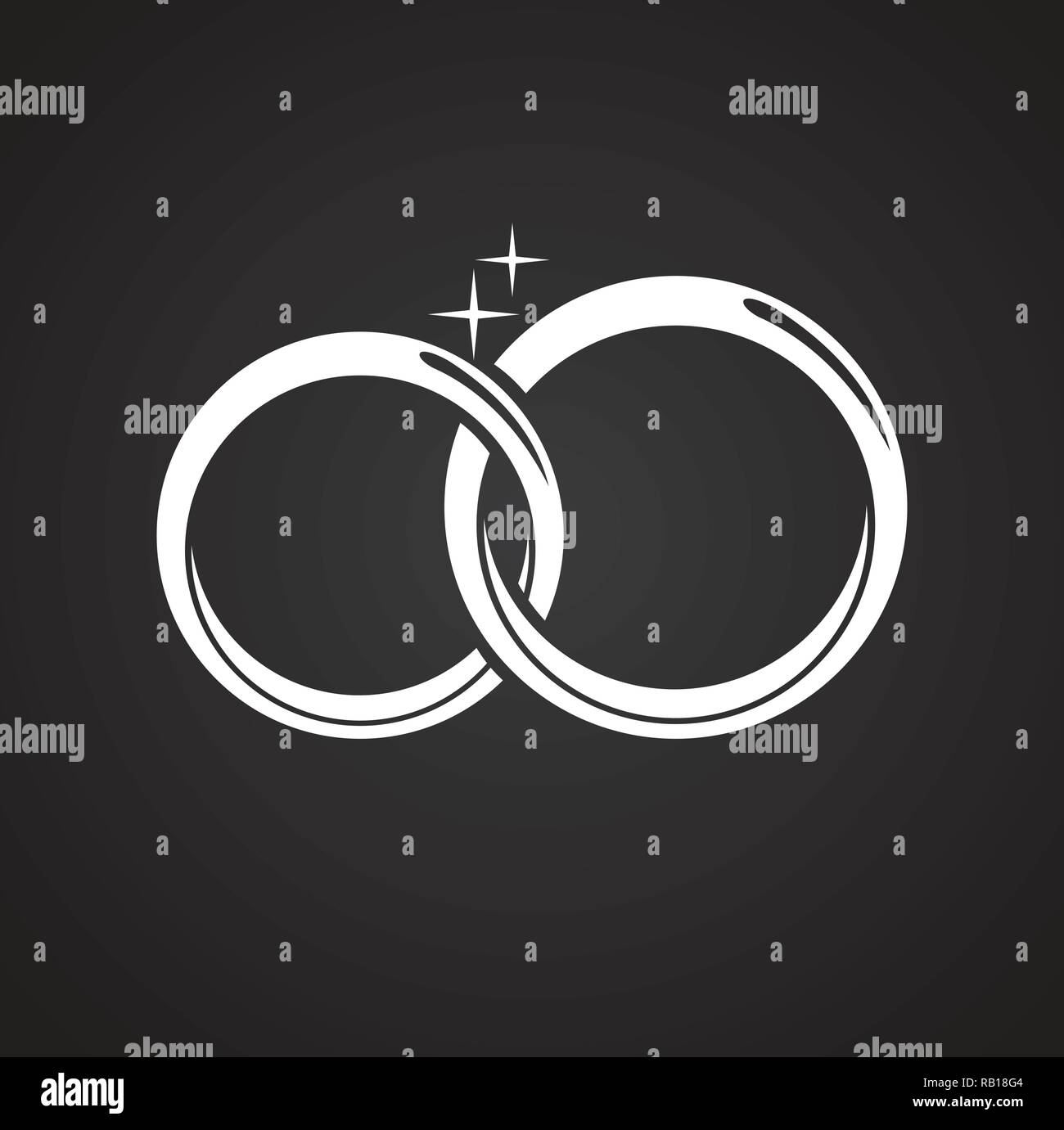Ring icon on black background for graphic and web design, Modern simple ...