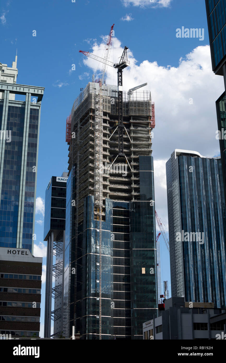 City centre high-rise construction, Brisbane, Queensland, Australia Stock Photo