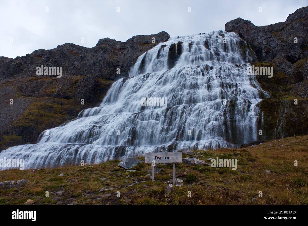 Waterfall in Iceland Stock Photo