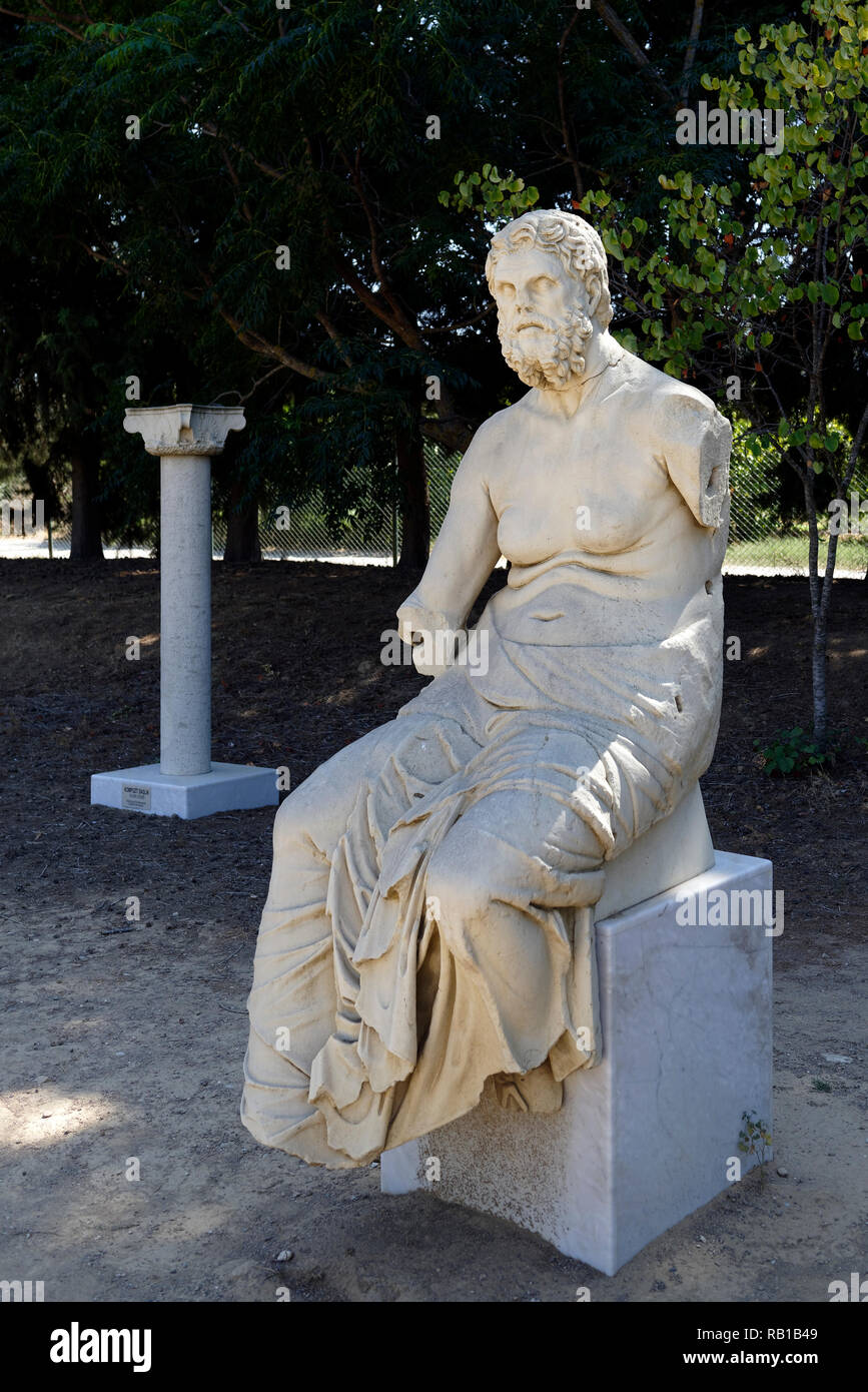 Statute of Homer, the famous ancient Greek poet and author of the Iliad