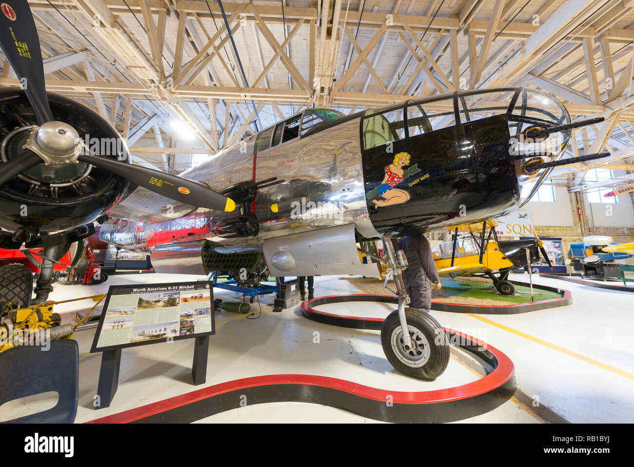 B-25 Mitchell at the Edmonton Aviation Museum Stock Photo