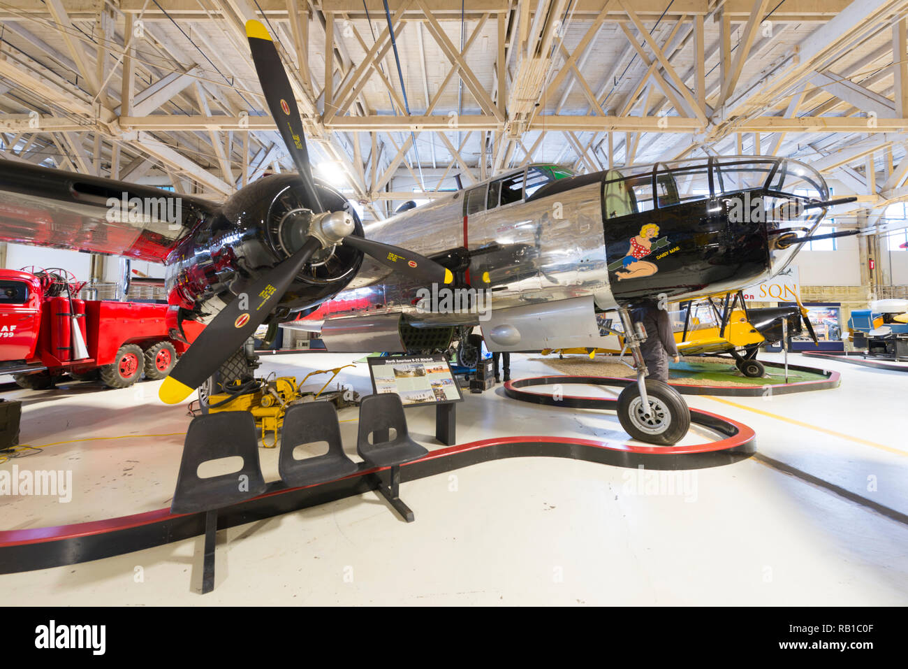 B-25 Mitchell at the Edmonton Aviation Museum Stock Photo