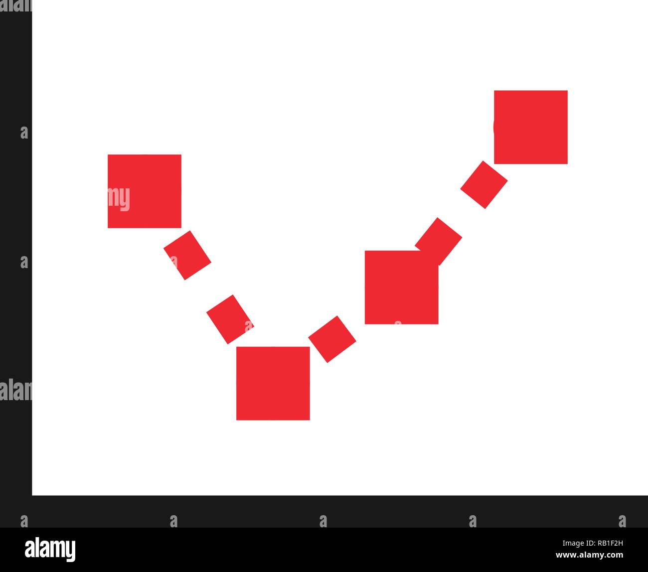 Line chart graphic icon design template illustration Stock Vector Image