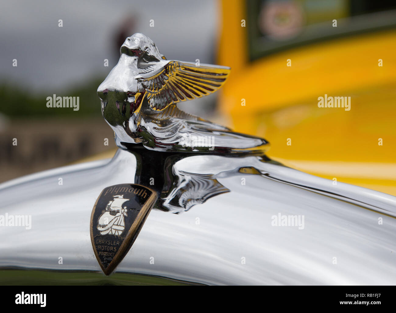 Classic auto hood ornaments Stock Photo Alamy