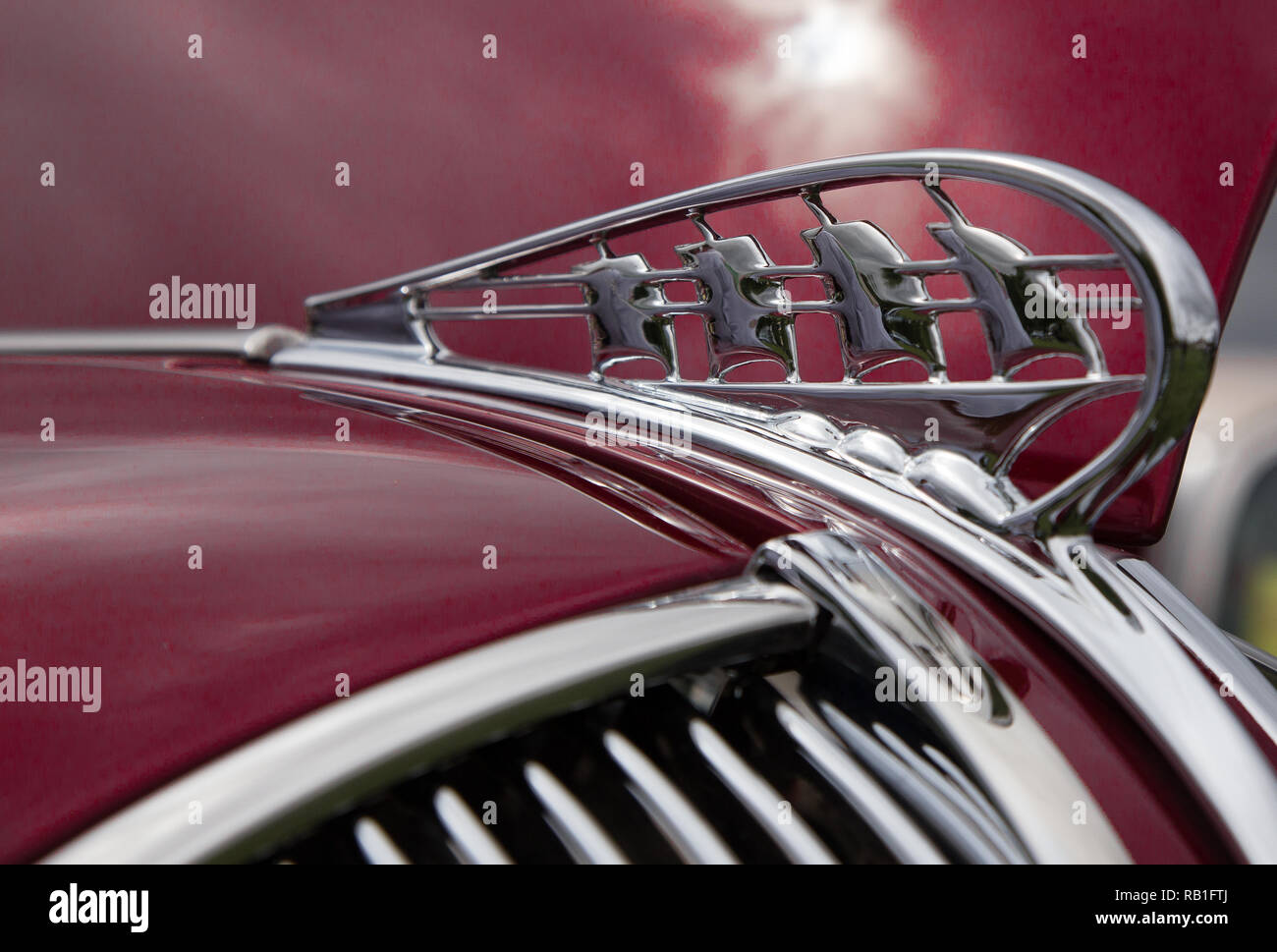 Classic auto hood ornaments Stock Photo Alamy