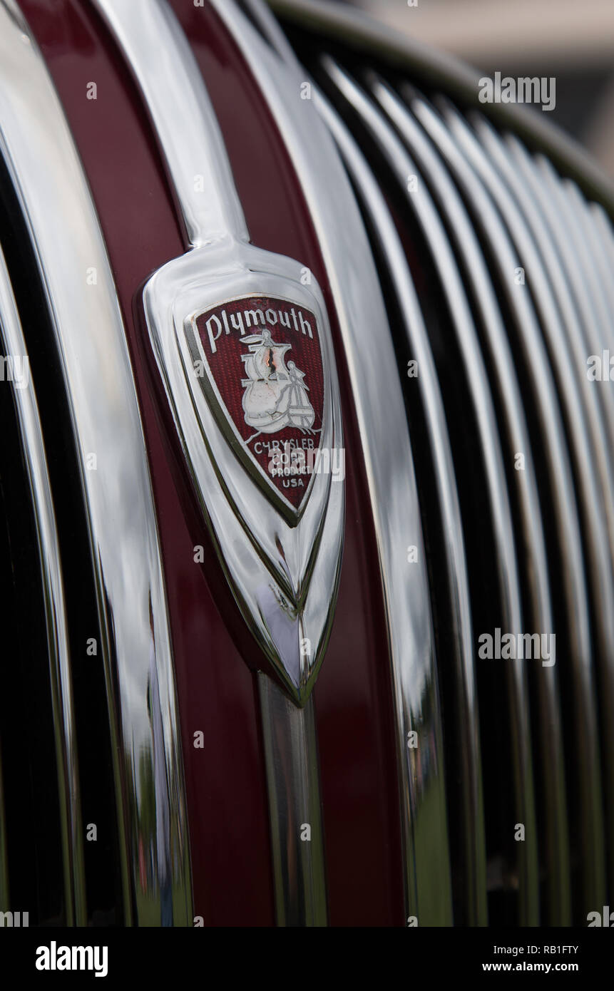 Classic plymouth car hood ornament hires stock photography and images