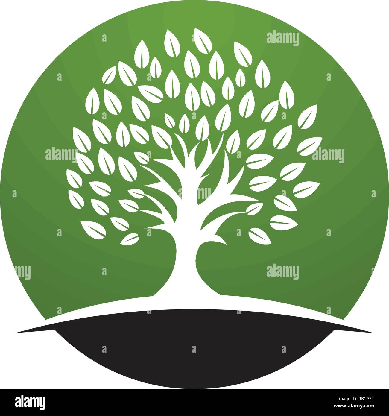 Tree green vector logo template Stock Vector Image & Art - Alamy
