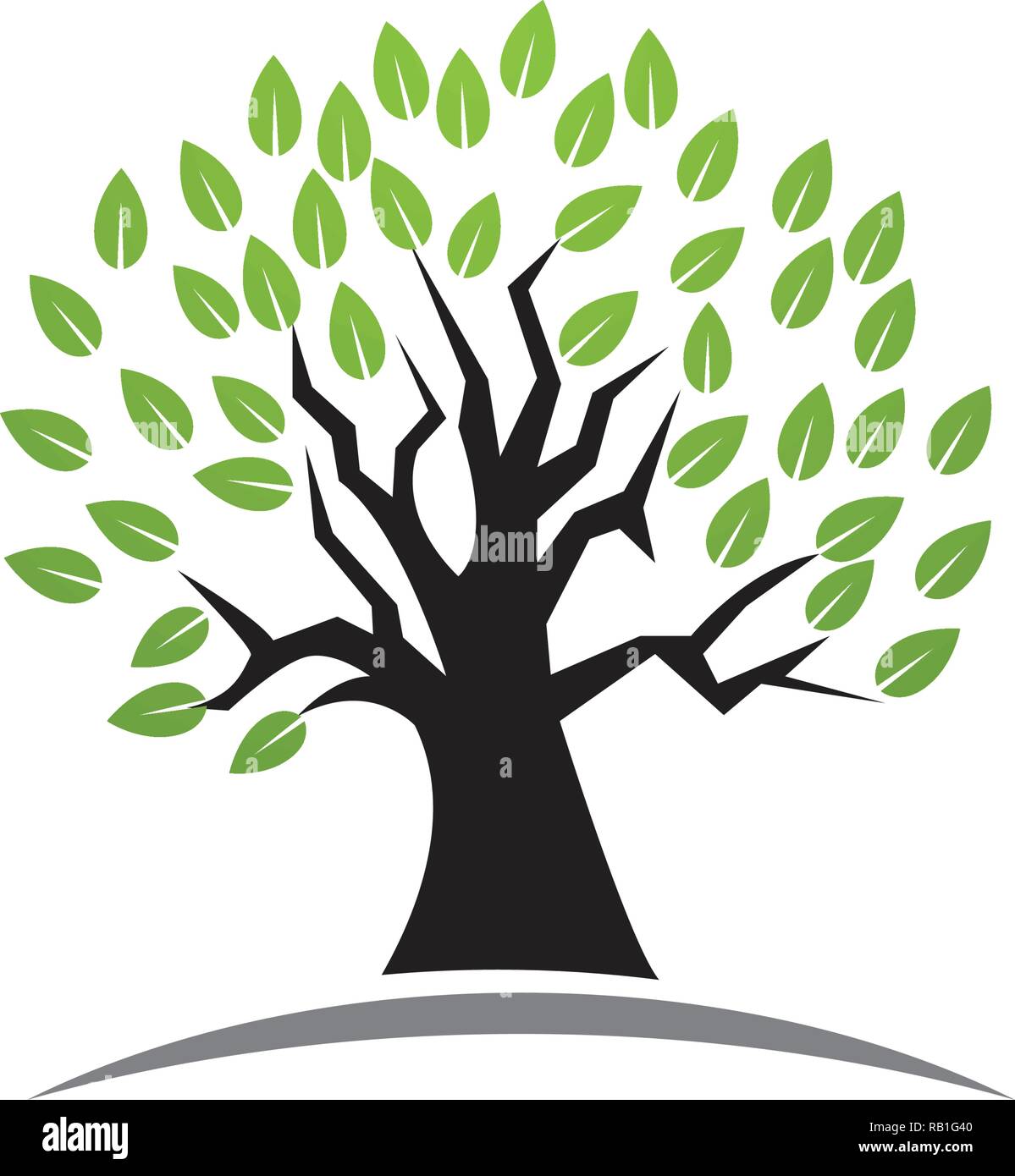 Tree green vector logo template Stock Vector Image & Art - Alamy