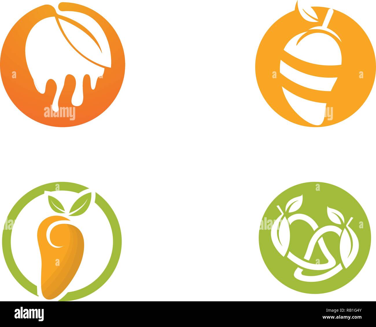 Mango in flat style mango logo mango icon vector Stock Vector Image ...