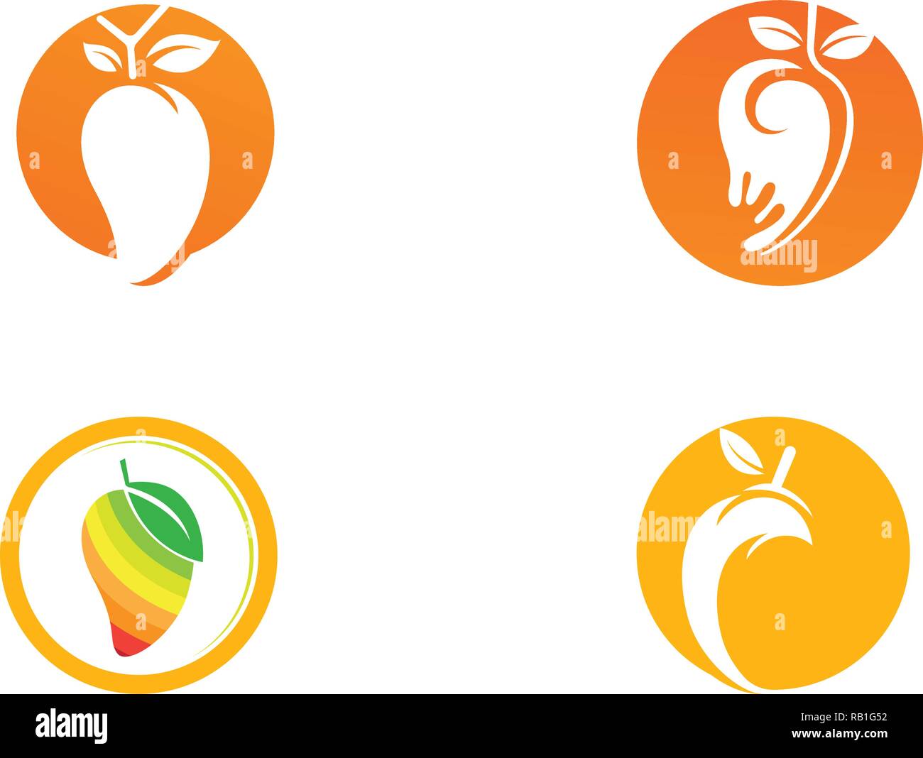 Mango in flat style mango logo mango icon vector Stock Vector Image ...