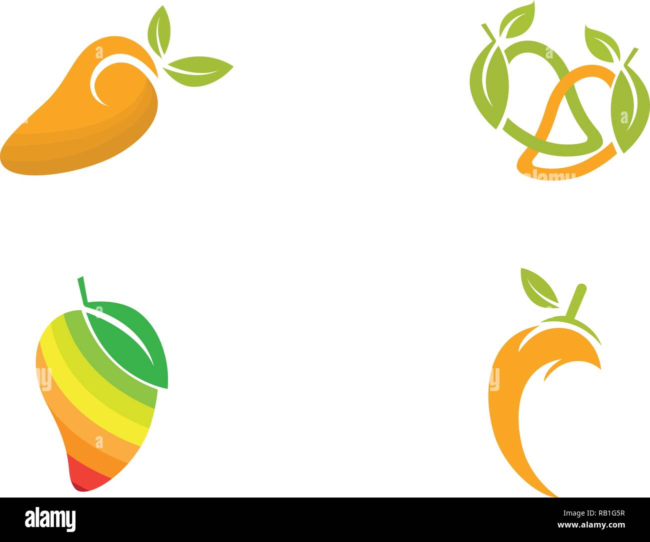 Mango in flat style mango logo mango icon vector Stock Vector Image ...