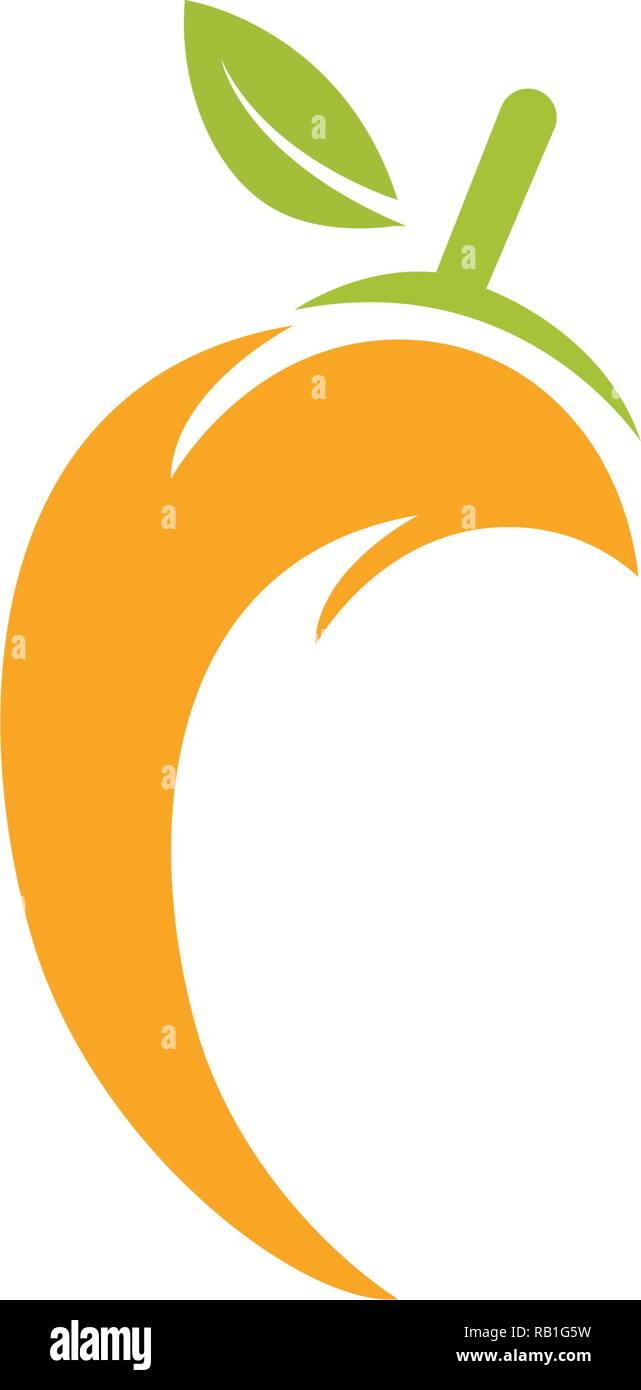 Mango in flat style mango logo mango icon vector Stock Vector Image ...