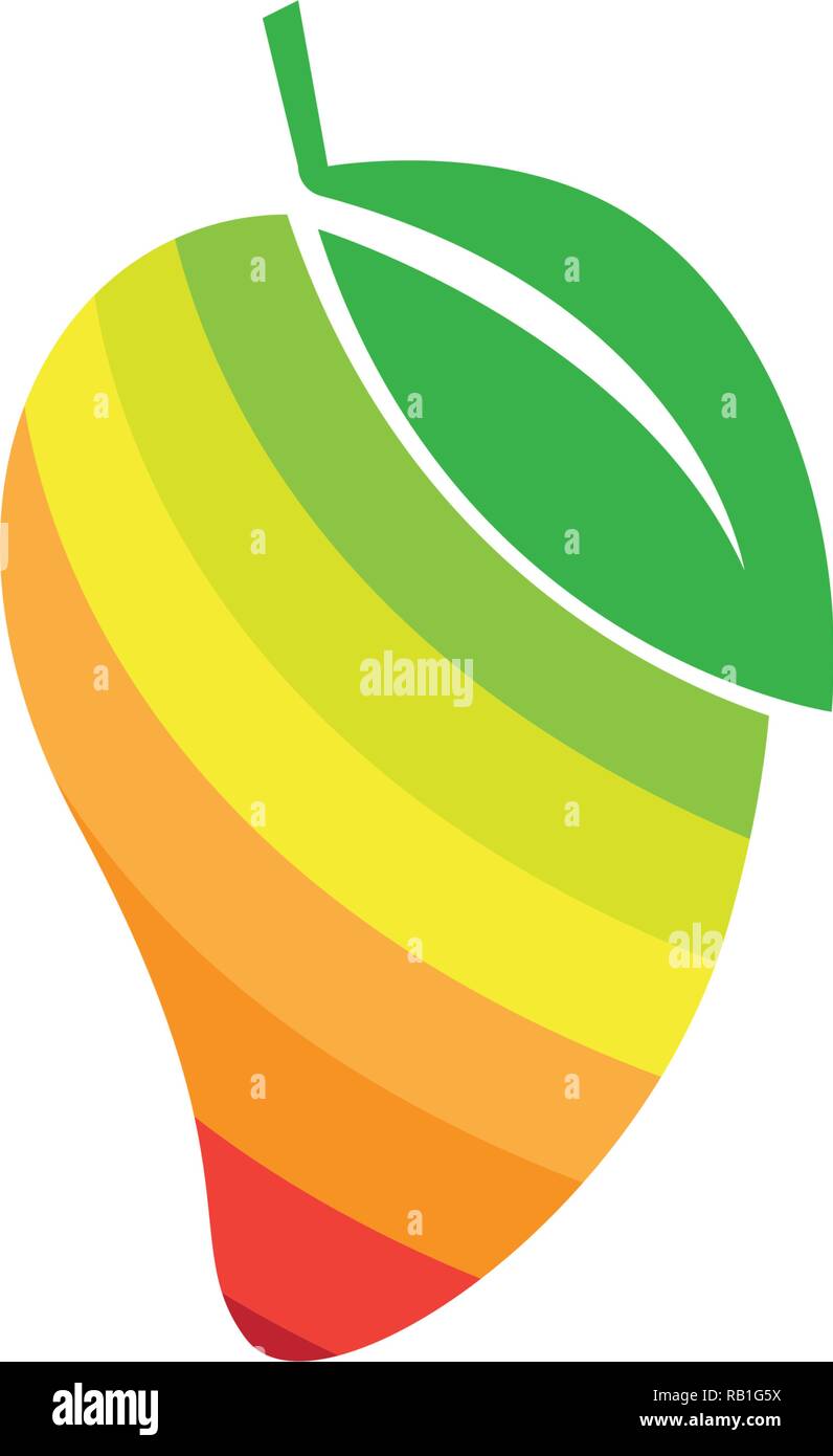 Mango in flat style mango logo mango icon vector Stock Vector Image ...