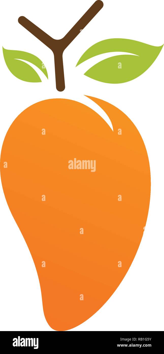 Mango in flat style mango logo mango icon vector Stock Vector Image ...