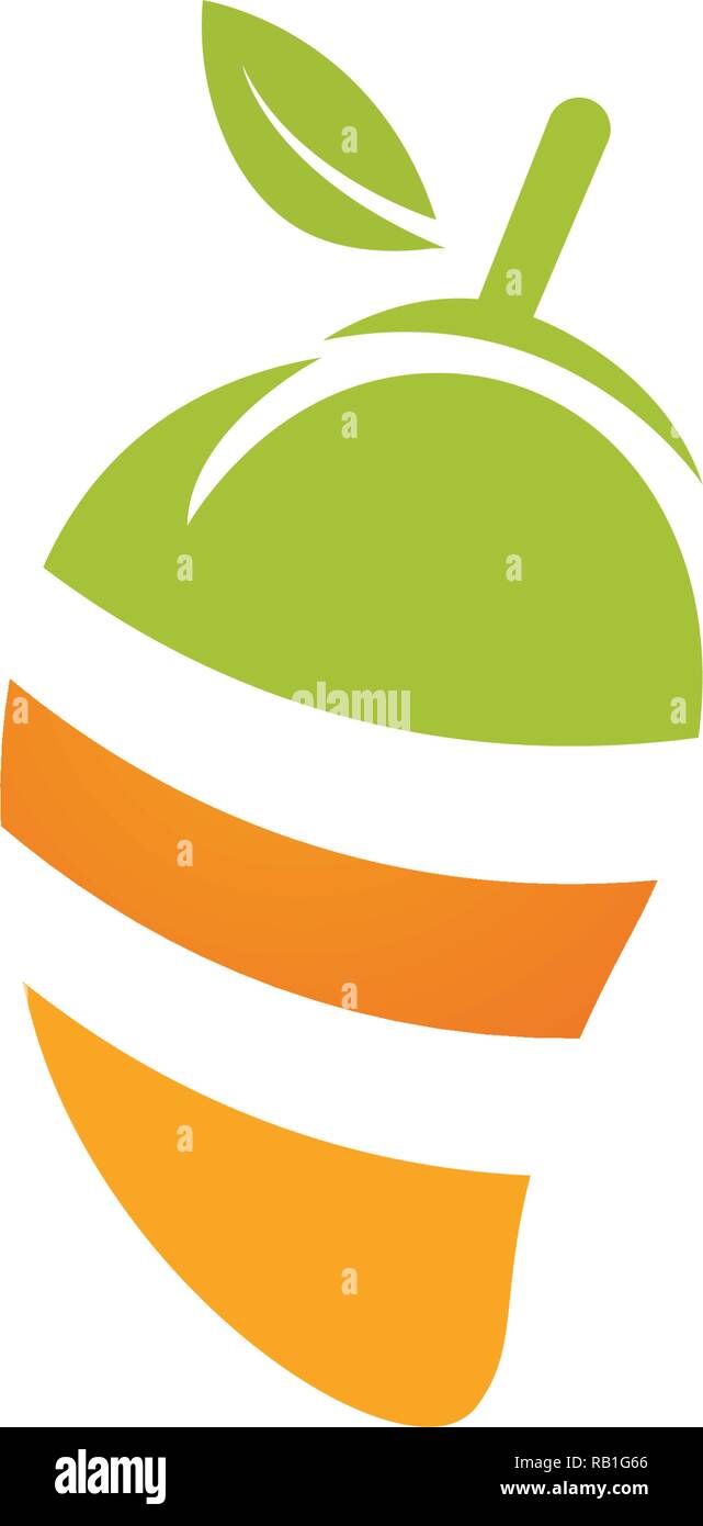 Mango in flat style mango logo mango icon vector Stock Vector Image ...