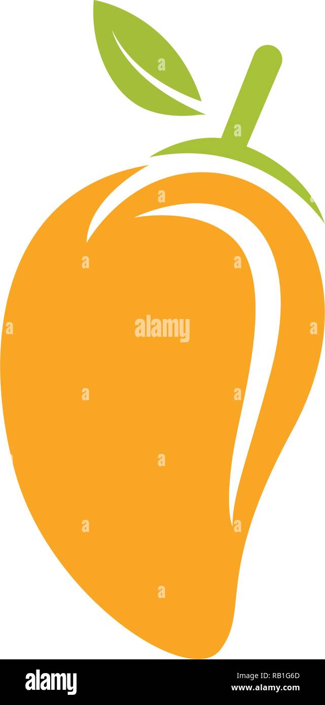 Mango in flat style mango logo mango icon vector Stock Vector Image ...