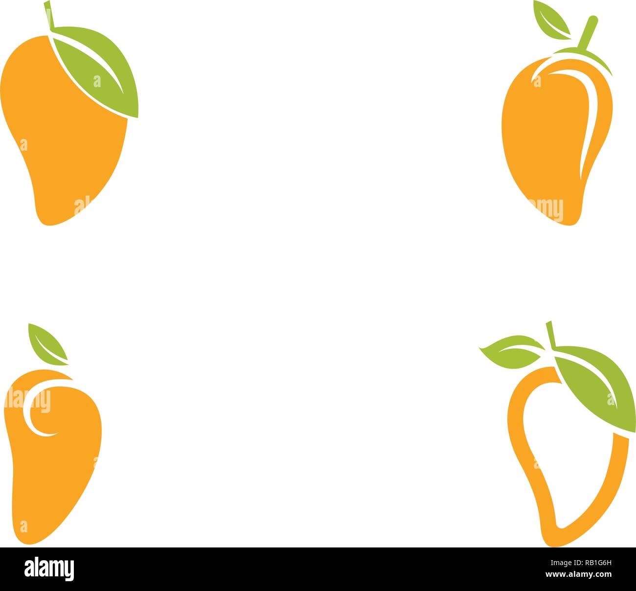 Mango in flat style mango logo mango icon vector Stock Vector Image ...