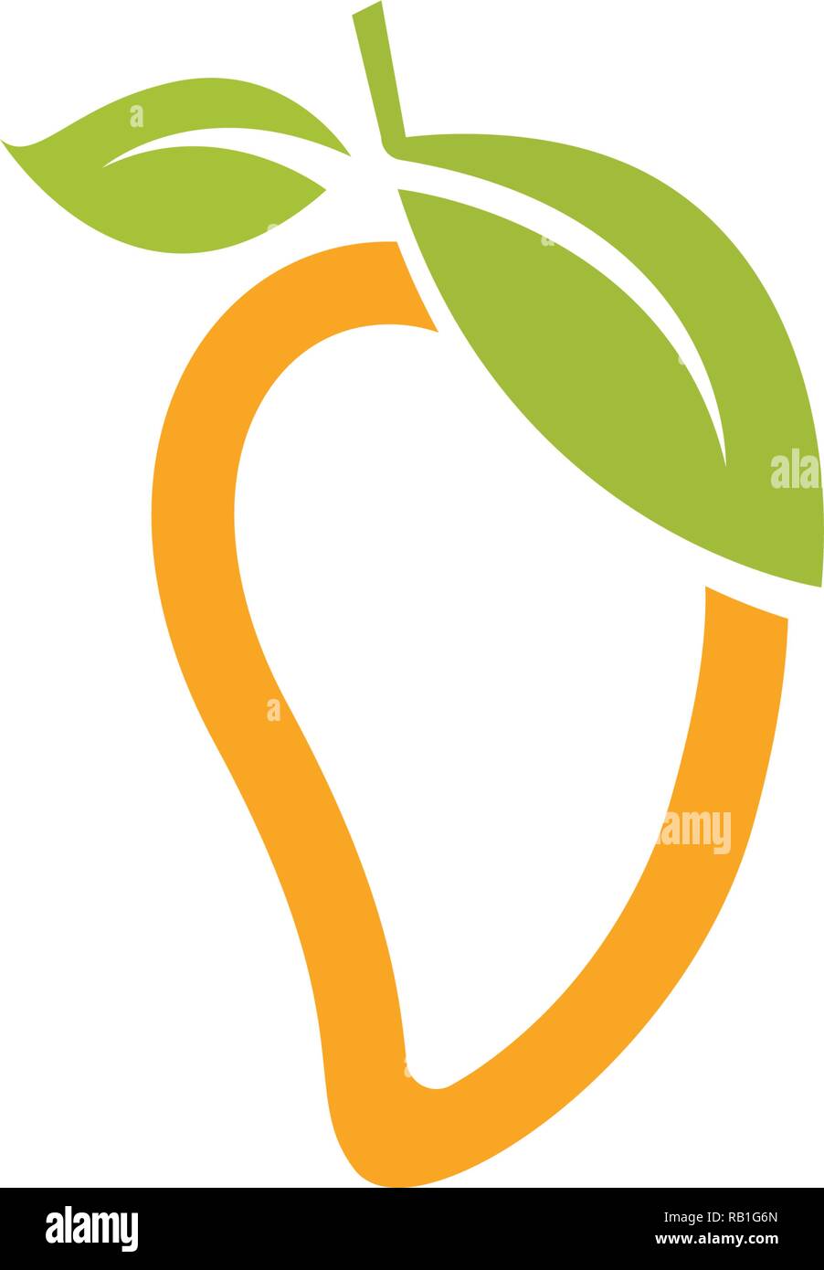 Mango in flat style mango logo mango icon vector Stock Vector Image ...