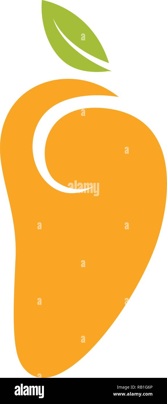 Mango in flat style mango logo mango icon vector Stock Vector Image ...