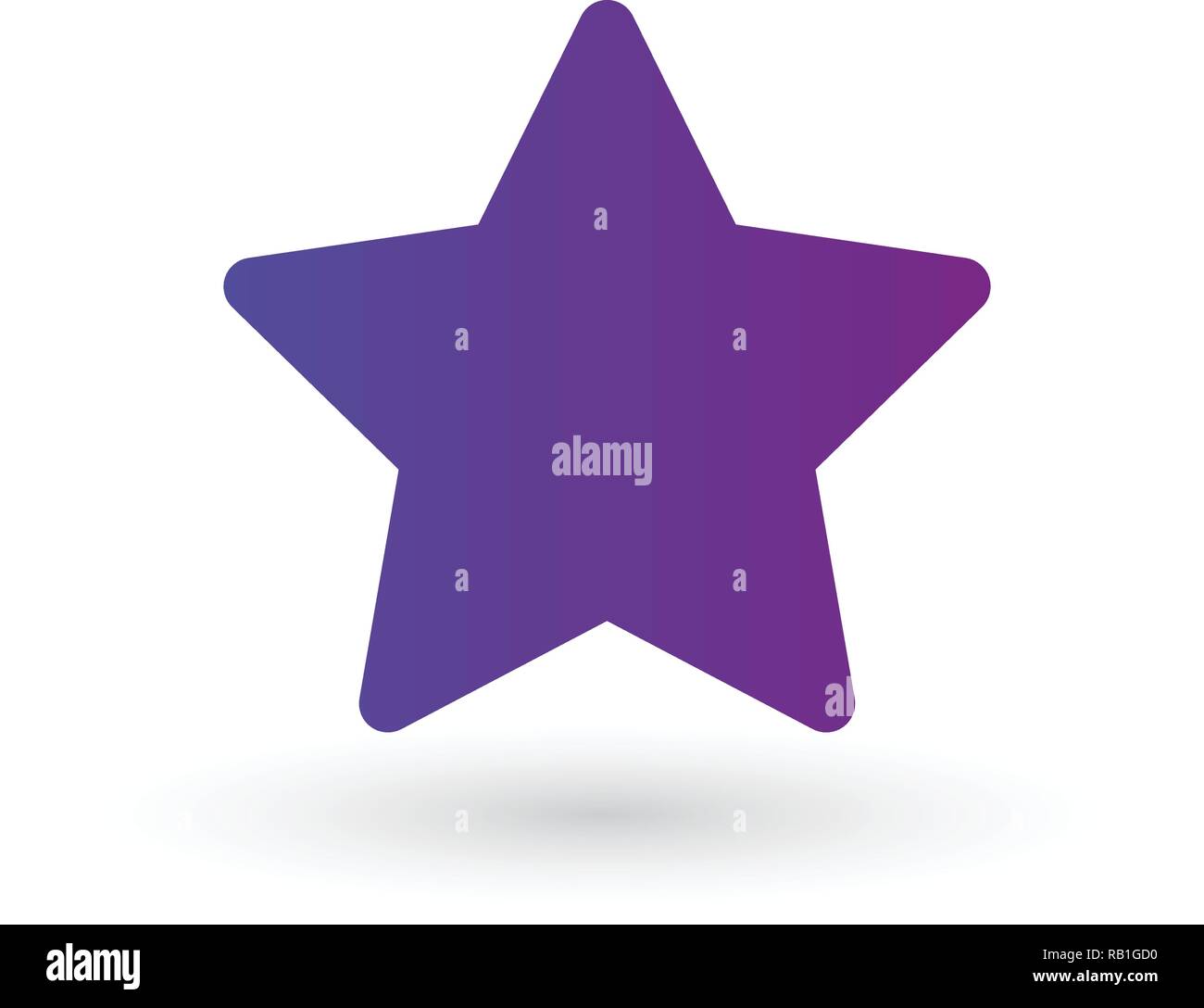 Purple gradient Star icon, favorite vector logo illustration, isolated on white background Stock Vector