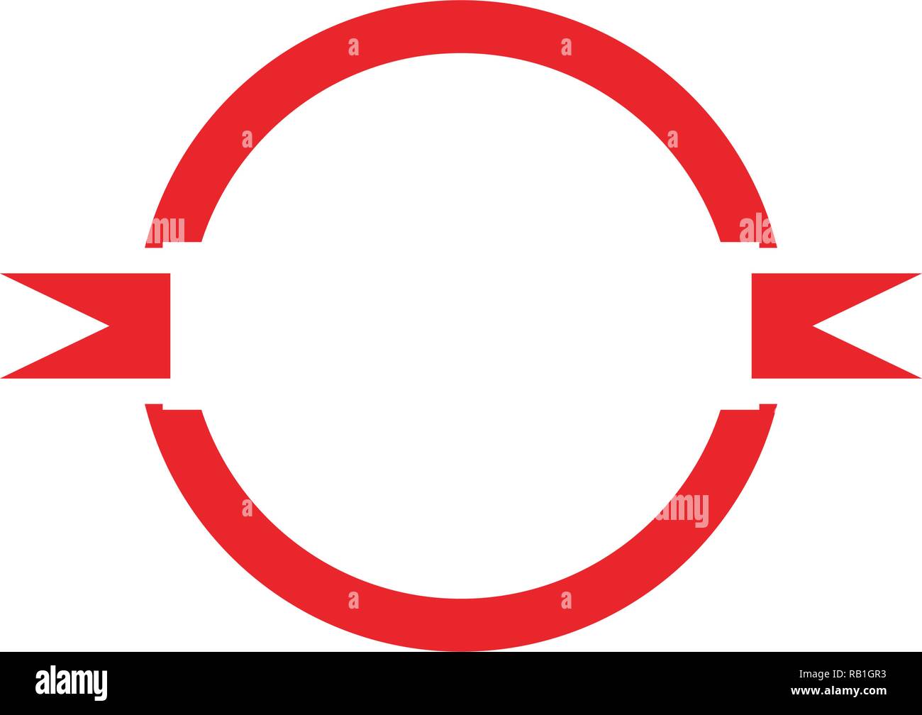 Flat vector ribbons banners flat isolated white background Stock Vector ...