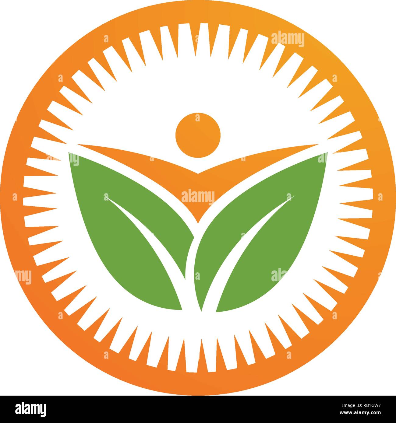 leaf green nature logo and symbol template Vector Stock Vector Image ...
