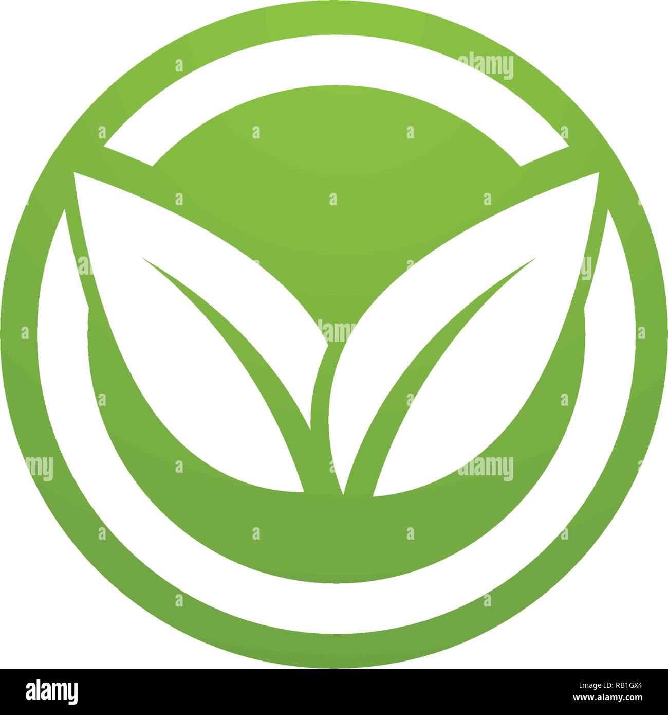 leaf green nature logo and symbol template Vector Stock Vector Image ...