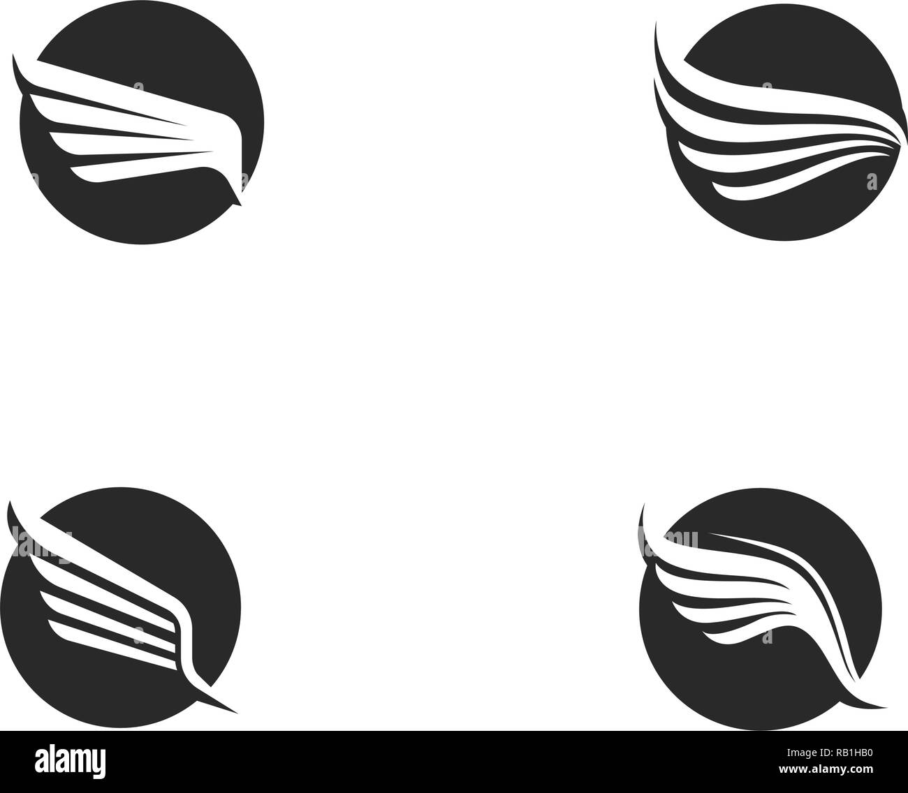 Falcon Wing Logo Template vector icon Stock Vector Image & Art - Alamy