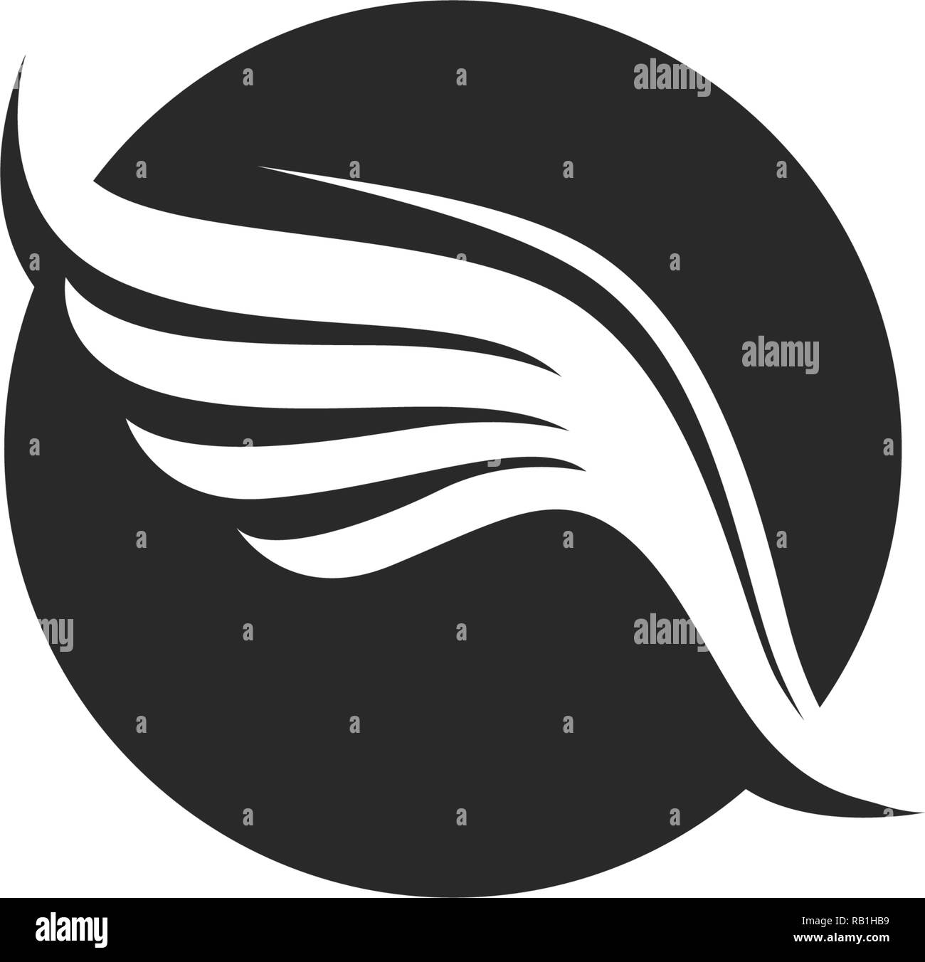 Falcon Wing Logo Template vector icon Stock Vector Image & Art - Alamy