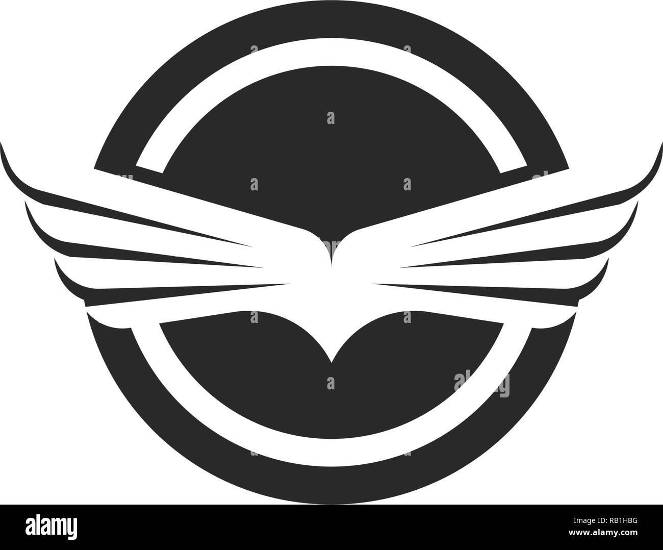 Falcon Wing Logo Template vector icon Stock Vector Image & Art - Alamy