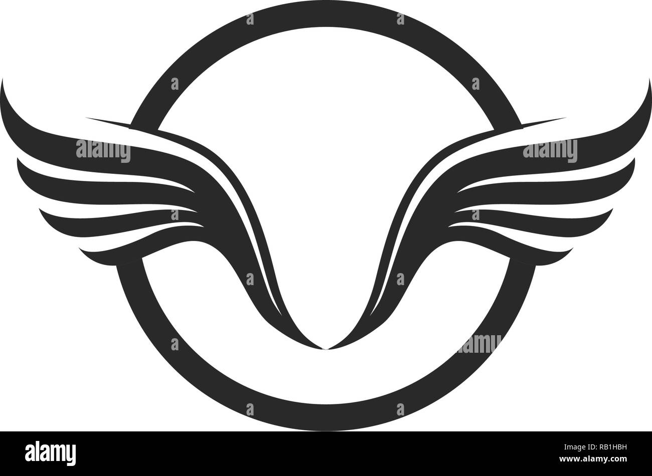 Falcon Wing Logo Template vector icon Stock Vector Image & Art - Alamy