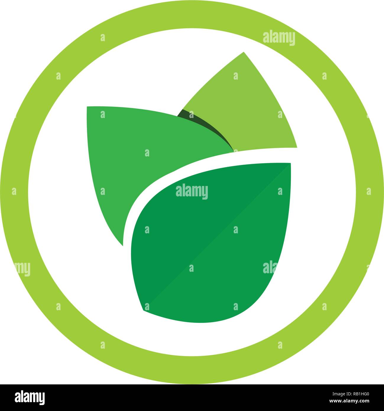 leaf green nature logo and symbol template Vector Stock Vector Image ...