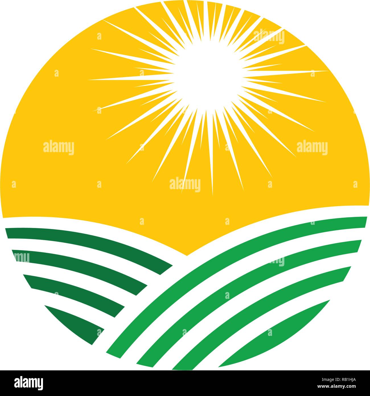 Agriculture business logo unique green vector image Stock Vector Image ...