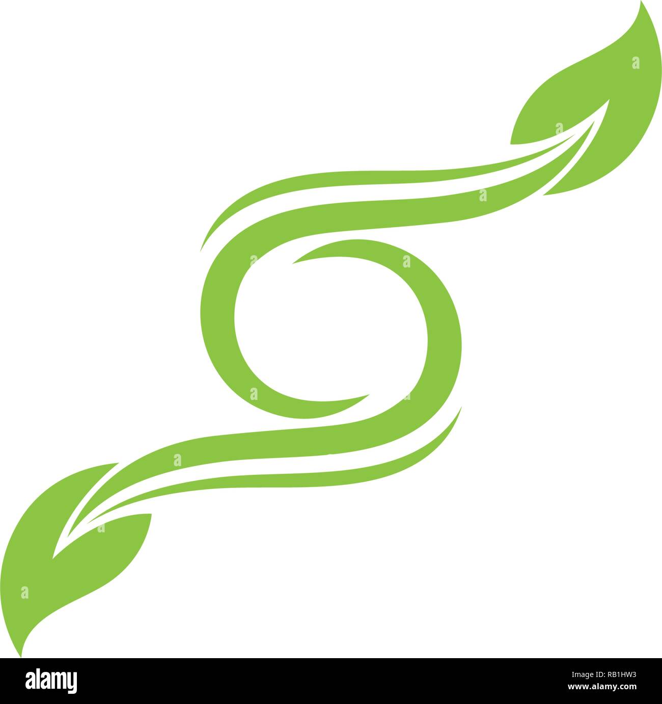 leaf green nature logo and symbol template Vector Stock Vector Image ...